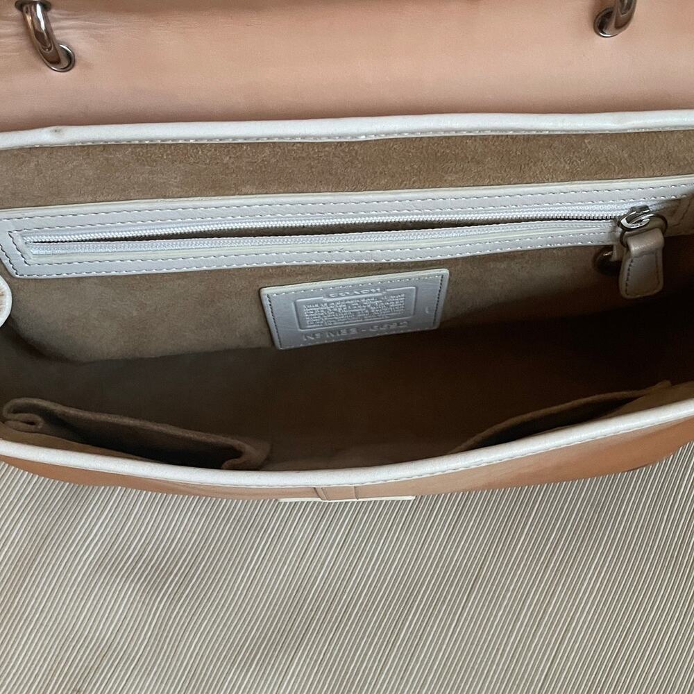 Vintage Coach Soho Buckle Flap 6692 | Tan Ivory Vachetta Leather Y2K - Picture 14 of 15